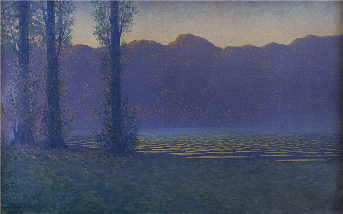 阿尔方斯·奥斯伯特(Alphonse Osbert) 高清油画-象征性景观