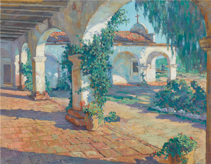 圣胡安修道院 San Juan Capistrano Mission (Mission Cloisters), 1921年