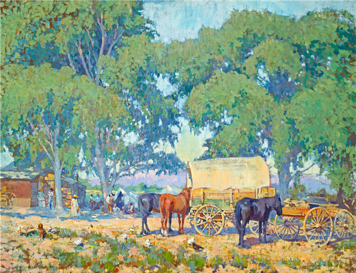 水果采摘者 The fruit pickers, 1922 (Coachella), 1922年