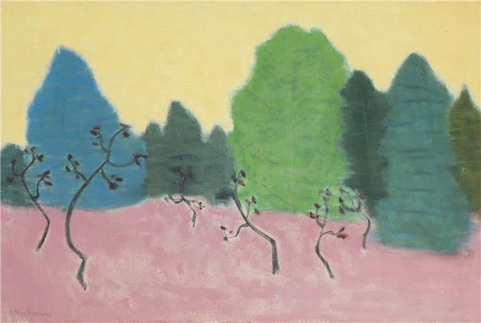 米尔顿·艾弗里（Milton Avery）高清作品-跳舞的树