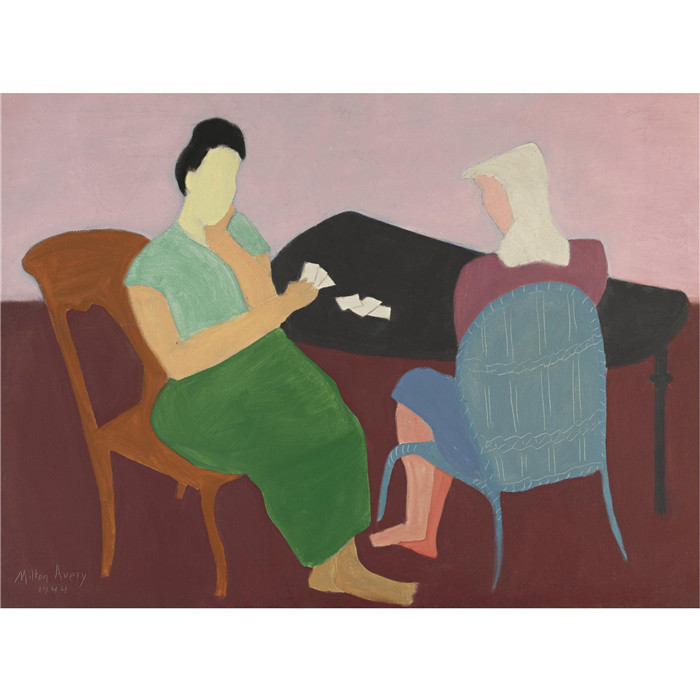 米尔顿·艾弗里（Milton Avery）高清作品-纸牌游戏