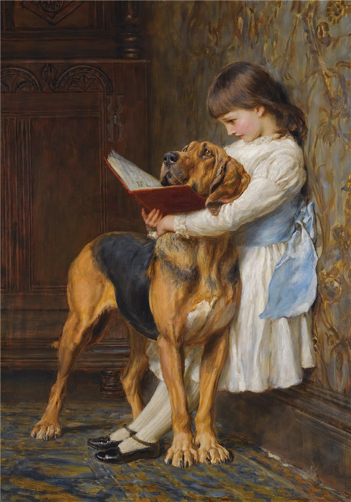 布里顿·里维尔(Briton Riviere)高清作品-义务教育 Compulsory Education,  1887