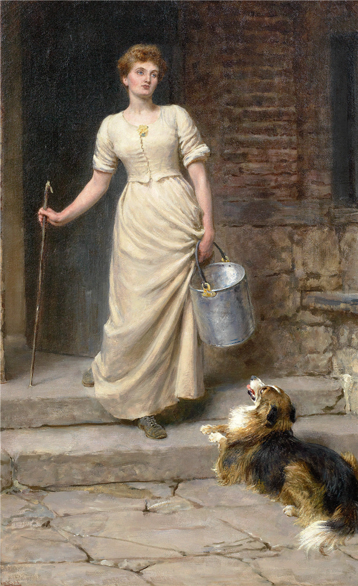 布里顿·里维尔(Briton Riviere)高清作品-《最忠诚的奴隶》