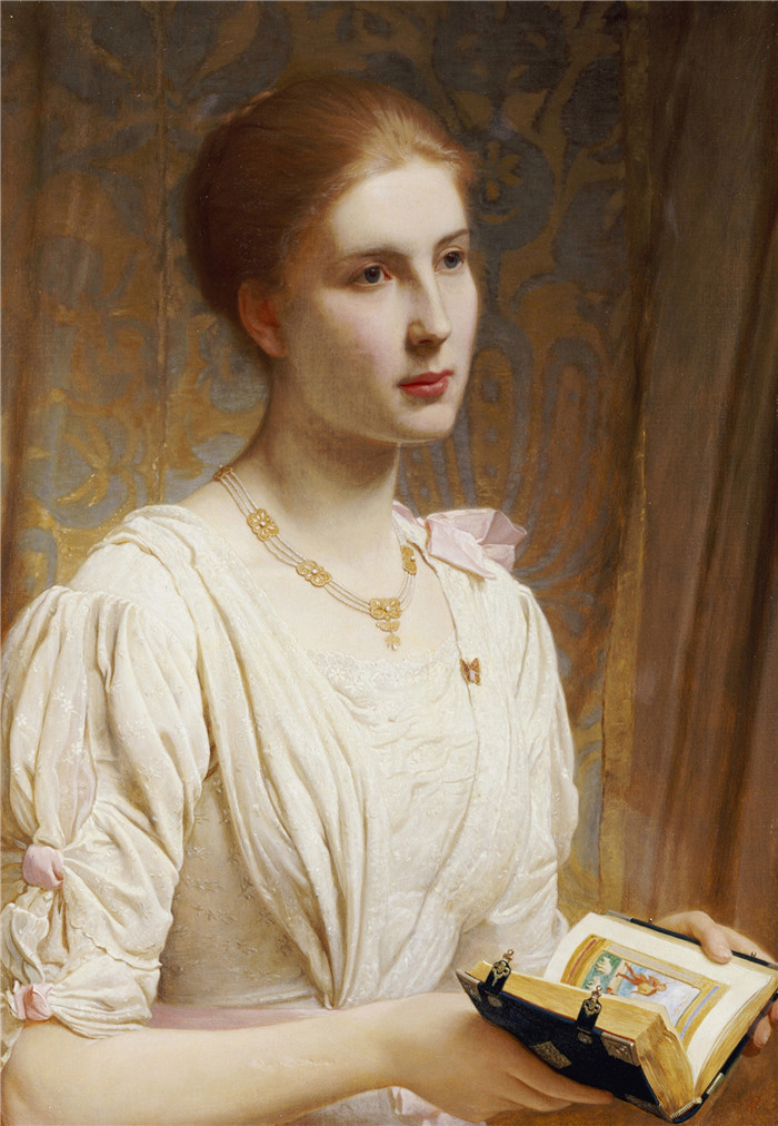 查尔斯·爱德华·佩鲁吉尼（Charles Edward Perugini ）高清作品-海伦·林赛小姐