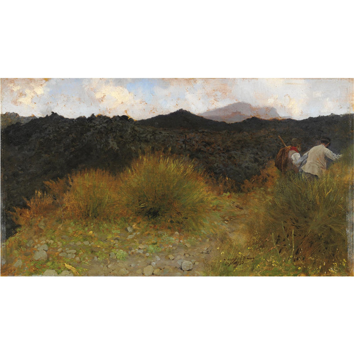 朱塞佩·德·尼蒂斯（Giuseppe De Nittis）作品-从维苏威返回RITORNO DAL VESUVIO