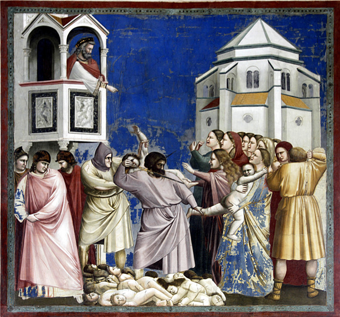 乔托·迪·邦多纳（Giotto di Bondone）高清作品-屠杀无辜者Massacre of the Innocents   Capella dei Scrovegni 