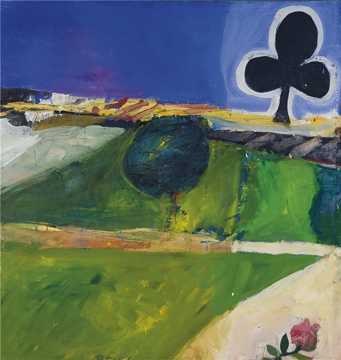 理查德·迪本科恩(Richard Diebenkorn)高清作品-景观与图形 1956年