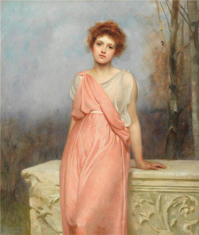 卡尔德隆（ Philip Hermogenes Calderon）高清作品-罗马美人A Roman Beauty, 1887