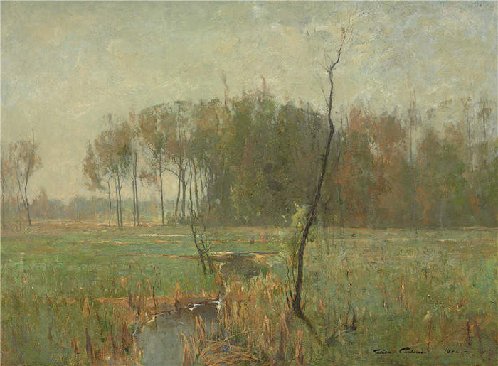 埃米尔·卡尔森（Emil Carlsen）高清作品-夏日薄雾Summer Mist, 1882