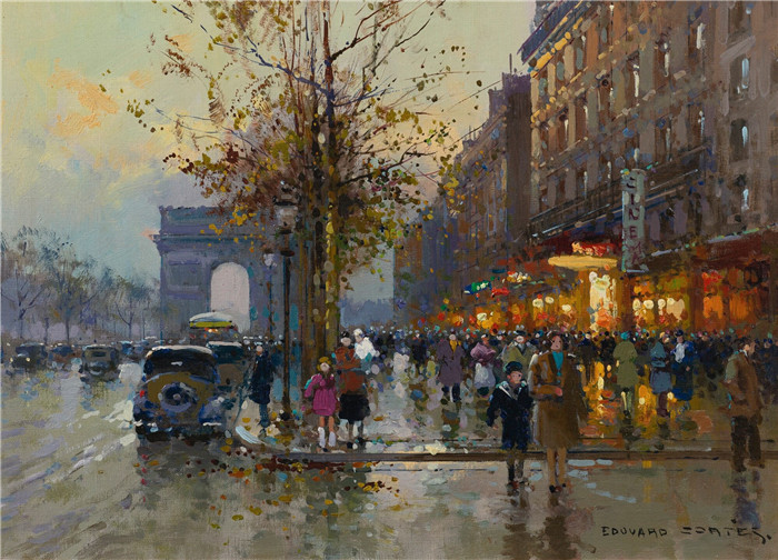 科尔特斯 (edouard leon cortes)作品-香榭丽舍大街1号