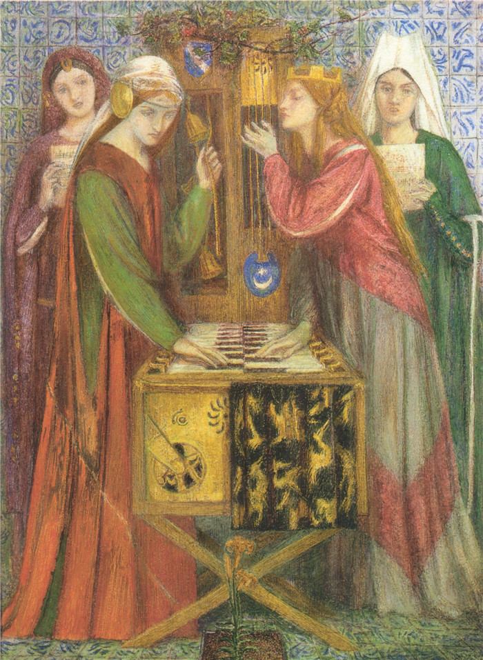 罗塞蒂（Dante Gabriel Rossetti）高清作品-蓝色壁橱