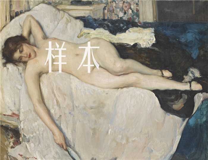 弗尔南德·图森特(Fernand Toussaint) 高清作品-裸体躺着 RECLINING NUDE