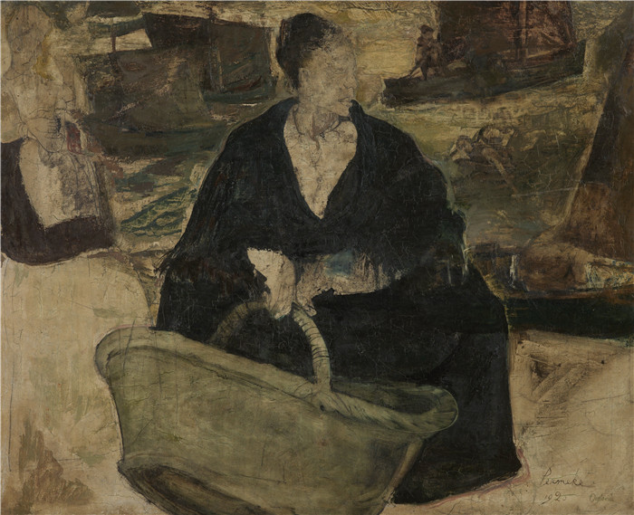 康斯坦特·普瑞迈克（Constant Permeke）作品-渔夫的妻子 Fisherman's wife