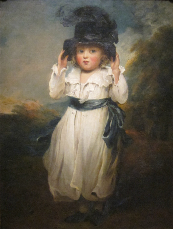 约翰·霍普纳（John Hoppner）作品-《小时候的艾丽西亚·赫伯特阁下》