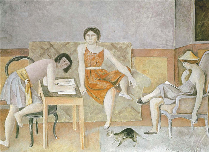 巴尔蒂斯(Balthus)高清作品-三姐妹 (3)