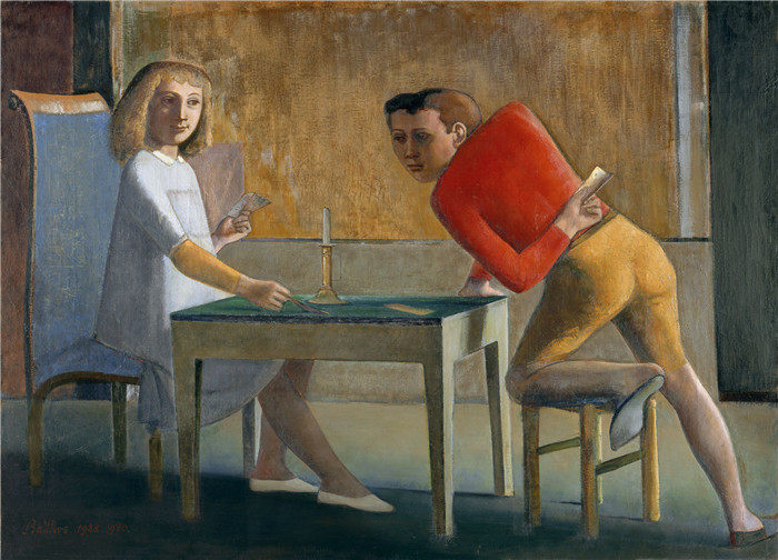 巴尔蒂斯(Balthus)高清作品-纸牌游戏 (2)