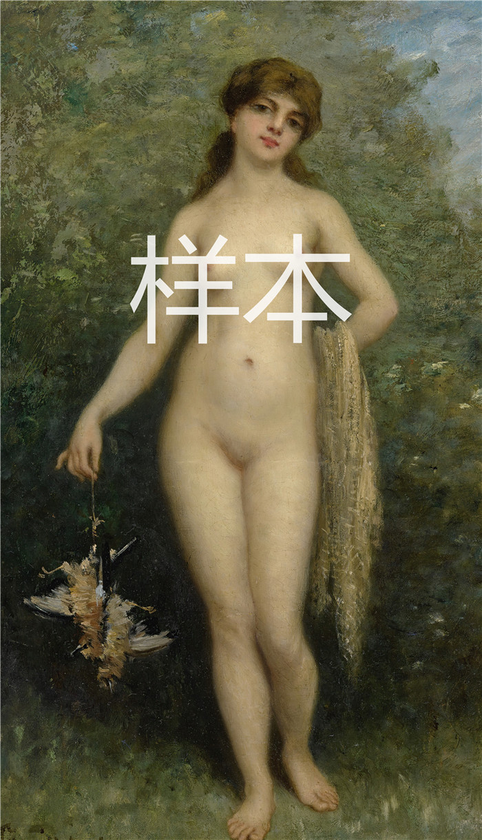 特鲁伊贝尔（Paul Désiré Trouillebert）高清作品 -裸体与鸟Nude with Birds