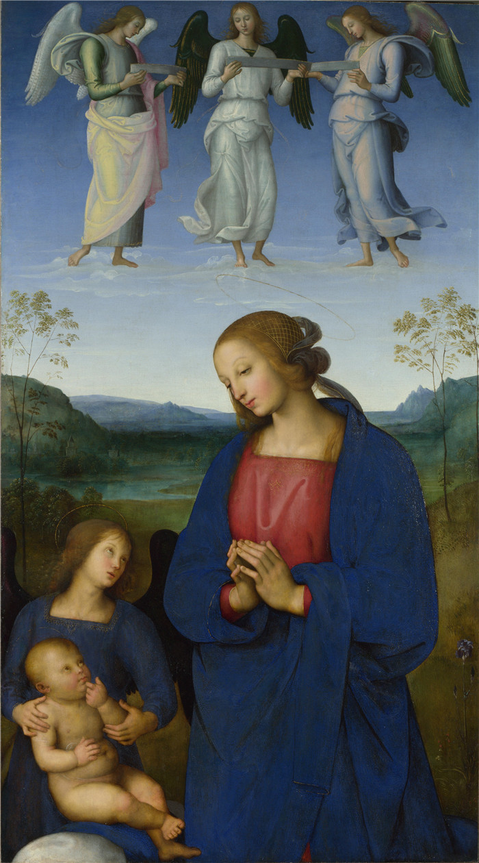 佩鲁吉诺（Pietro Perugino）高清作品-圣母与天使之子