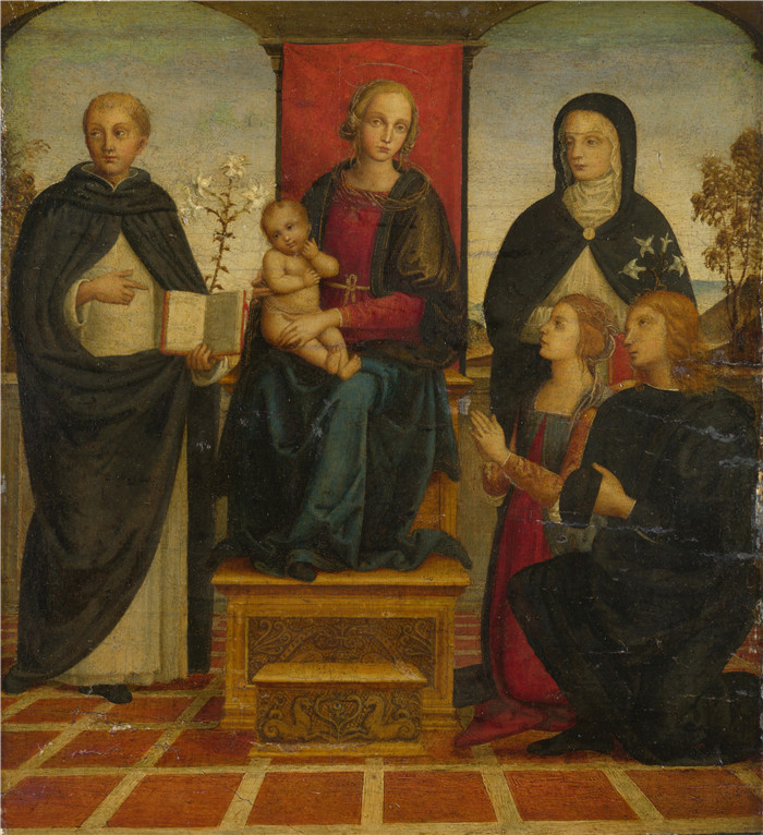 佩鲁吉诺（Pietro Perugino）高清作品-圣母与圣婴