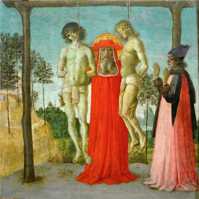 佩鲁吉诺（Pietro Perugino）高清作品-圣杰罗姆与两个洪