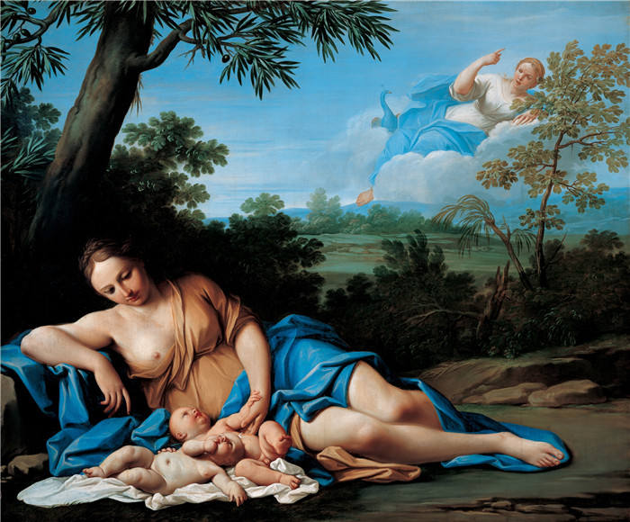 《阿波罗和戴安娜的诞生》弗朗西斯切尼(Marcantonio Franceschini)作品-The Birth of Apollo and Diana, 1692–1709
