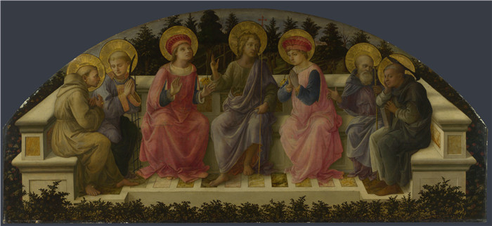 菲利皮诺·利皮（Filippino Lippi）作品-圣人Seven Saints 7 about 1450-3, 