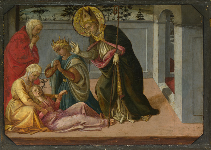 《圣芝诺为Gallienus的女儿驱魔》菲利皮诺·利皮（Filippino Lippi）作品