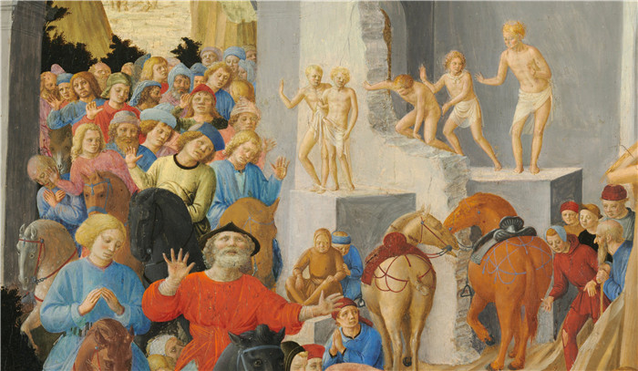 菲利皮诺·利皮（Filippino Lippi）作品-贤士的崇拜Fra Angelico and Fra The Adoration of the Magi (cropped)
