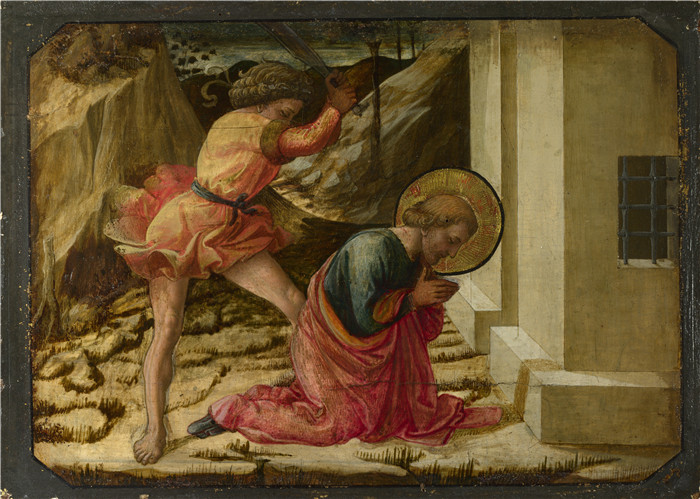《圣詹姆斯大帝的斩首》菲利皮诺·利皮（Filippino Lippi）作品- Beheading of Saint James the Great - Predella Panel