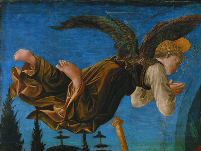 菲利皮诺·利皮（Filippino Lippi）作品-天使（左手）Angel (Left Hand)