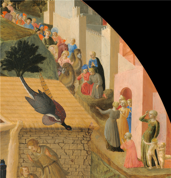 《贤士的崇拜（右剪）》菲利皮诺·利皮（Filippino Lippi）作品-The Adoration of the Magi (cropped right)