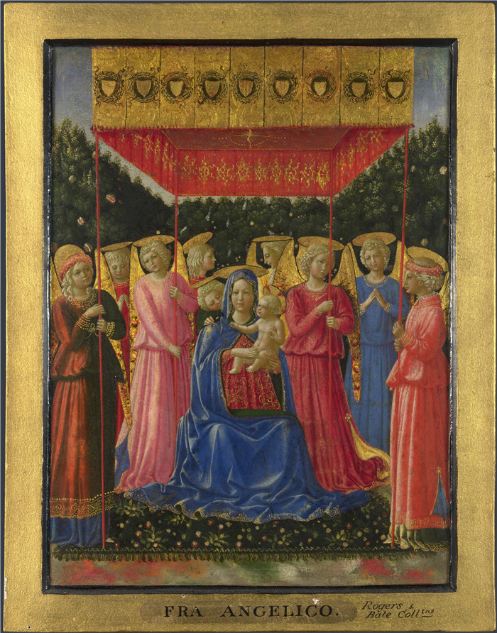 《圣母与天使之子》贝诺佐·戈佐利（Benozzo Gozzoli）作品-The Virgin and Child with Angels