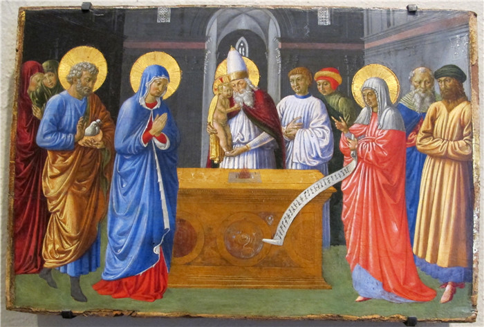 《在寺庙的展示》贝诺佐·戈佐利（Benozzo Gozzoli）作品-presentazione al tempio, 1461-62