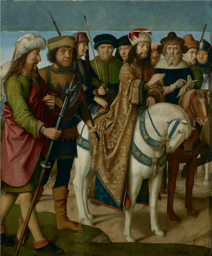 杰拉德·大卫（Gerard David）作品-彼拉多和大祭司，1480-1485 年