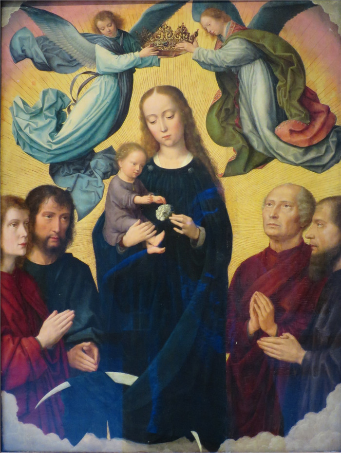 杰拉德·大卫（Gerard David）作品-圣母加冕典礼，玛丽亚在索尔