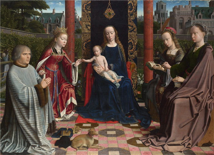 杰拉德·大卫（Gerard David）作品-圣母子与圣徒和捐赠者