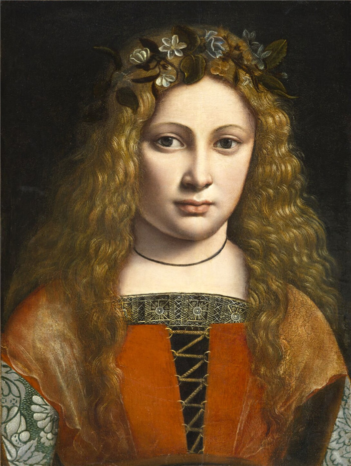 乔凡尼·安东尼奥·博尔特拉菲奥（Giovanni Antonio Boltraffio）作品-年轻女孩的肖像