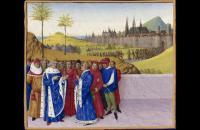 让·福凯（Jean Fouquet，法国画家，1420-1481）作品-《让·福凯（Jean Fouquet，法国画家，1420-1481）作品-《St. Gontran 和 St. Childebe