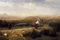 阿尔伯特·<font color='red'>比尔施塔特</font>（Albert Bierstadt）高清油画-最后的水牛 2