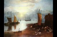 约瑟夫·马洛德·威廉·特纳（Joseph Mallord William Turner）-太阳升起油画