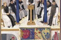 让·福凯（Jean Fouquet，法国画家，1420-1481）作品-《圣伯纳德》