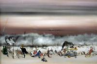 伊夫·坦吉（Yves Tanguy）作品-“过剩丝带”