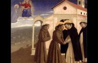 弗拉·安杰利科（Fra Angelico，意大利，1400-1455）作品-圣弗朗西斯和圣多米尼克的会议