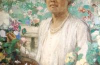 查尔斯·威廉·巴特利特 ( Charles William Bartlett ，1860–1940)-《Emma Kauikeolani Wilcox 的肖像》作品欣赏