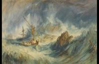 约瑟夫·马洛德·威廉·特纳（Joseph Mallord William Turner）-风暴，沉船1823水彩