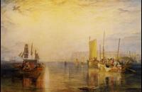 约瑟夫·马洛德·威廉·特纳（Joseph Mallord William Turner）-海上马盖特，怀廷钓鱼1822水彩