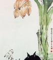 谢海燕的《蕉花群兔》作品