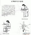 毛笔楷书实用网上教程-正确的写字姿势