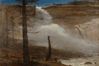 阿尔伯特·<font color='red'>比尔施塔特</font>（Albert Bierstadt）高清油画-瀑布