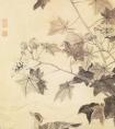 张中《芙蓉鸳鸯图》国画作品（元）